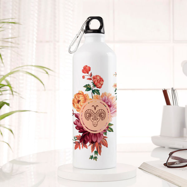 Zodiac Spirit - Personalized Stainless Steel Sipper Bottle - Aries