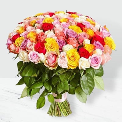 Bunch Roses With R200 Notes In Buy/Send 100 Mixed Roses Bunch Online | IGP | NID1321564