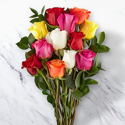 E P Roses Buy/Send 12 Mixed Roses Online | IGP | NID1343267