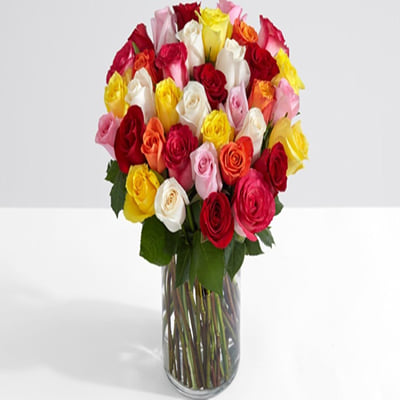 Bunch of 36 Mix Roses: Gift/Send Valentine's Day Gifts Online US1069003 ...