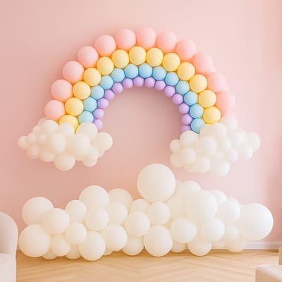 Buy/Send Dreamy Pastel Rainbow Balloon Decor Online | IGP | JVS1420905