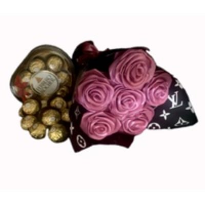 Buy/Send Handmade Silk Roses with Chocolates Online | IGP | JVS1447453