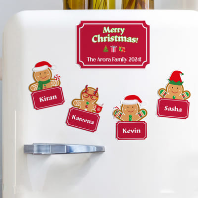 Buy/Send Merry Christmas Personalized Fridge Magnets - Set Of 5 Online ...