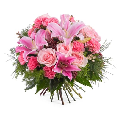 Send Mixed bouquet with roses and lilies Online, Same Day Delivery in ...