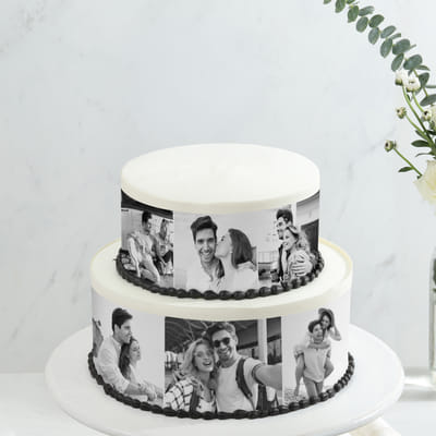 Buy/Send Monochrome Delight Personalized Photo Cake (2 Kg) Online | IGP ...