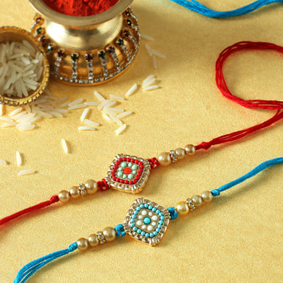 Buy/Send Pearl Rakhi (Set of 2) Online | IGP | J11114430