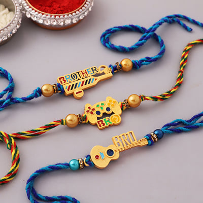 Buy/Send Quirky Music And Game Rakhi Set of 3 Online | IGP | JVS1261667