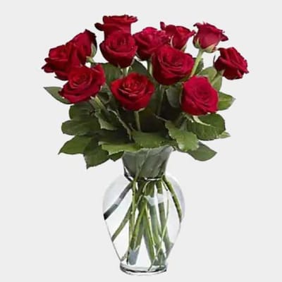Send Signature 12 Red Roses Arrangement Online, Same Day Delivery in ...