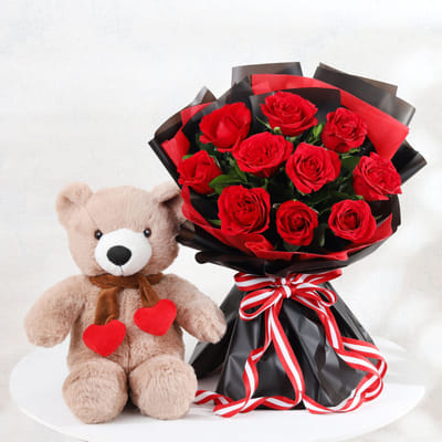Buy/Send Teddy N Rose Love Combo Online | IGP | JVS1273266