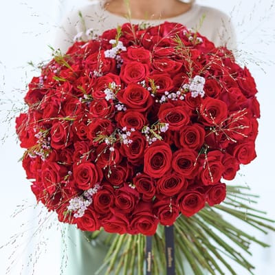 Buy/Send Valentine's Day Luxury 100 Red Roses Online | IGP | ID1438354