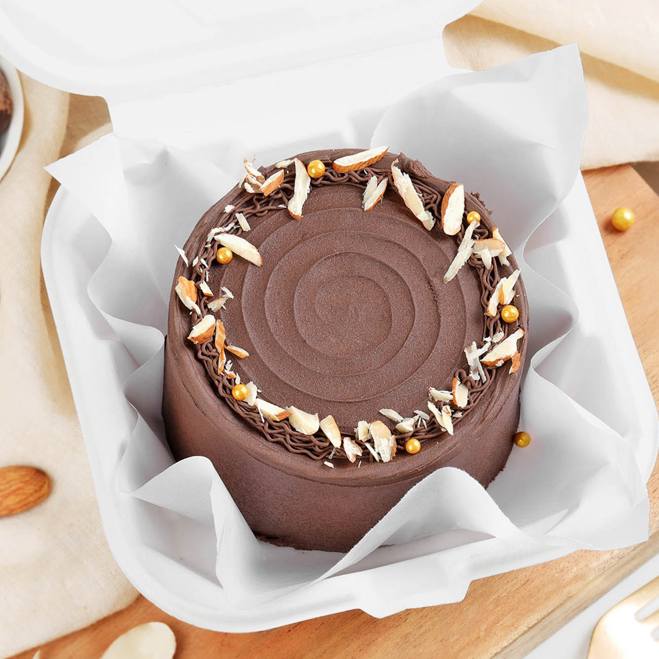 Almond Drizzle Truffle Cake (200 Gm)