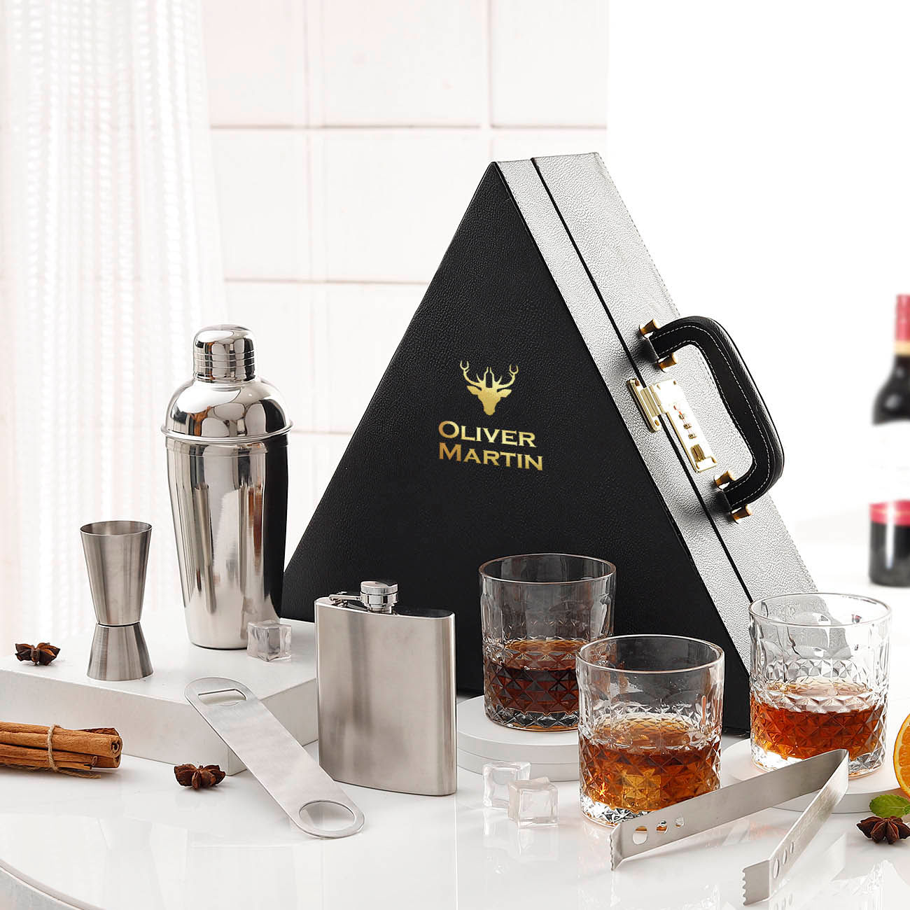 Antlers Pride Personalized Portable Bar Set