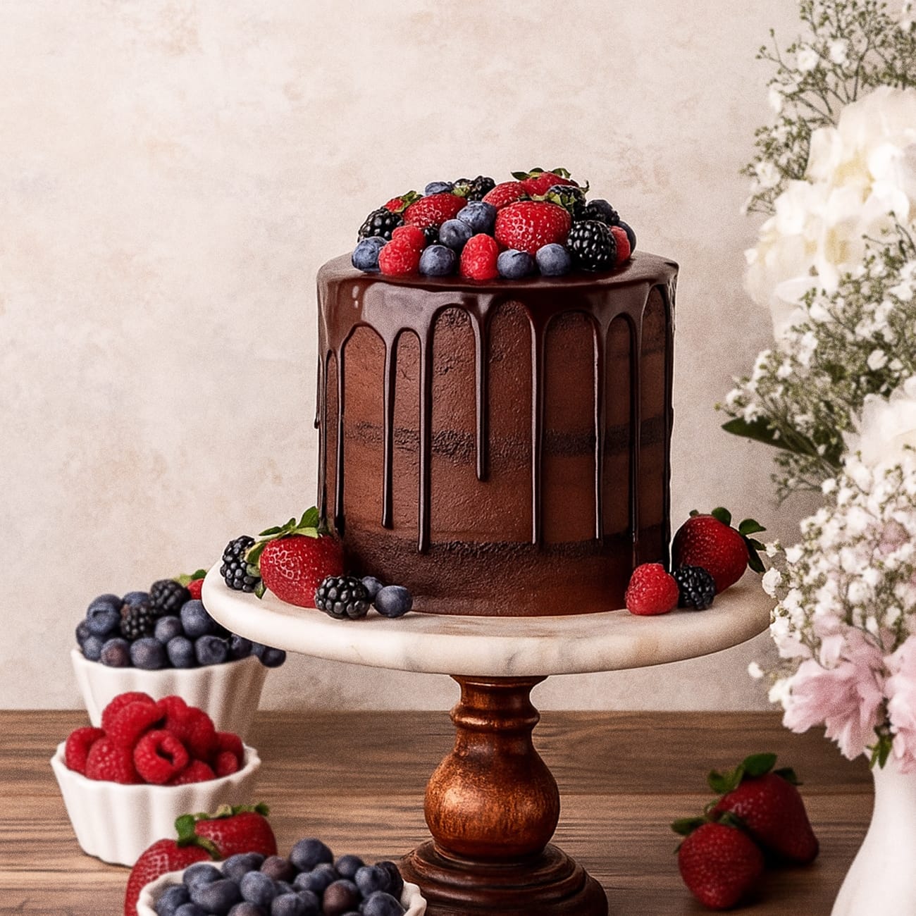 Berry Bliss Chocolate Indulgence Cake (600 Gm)