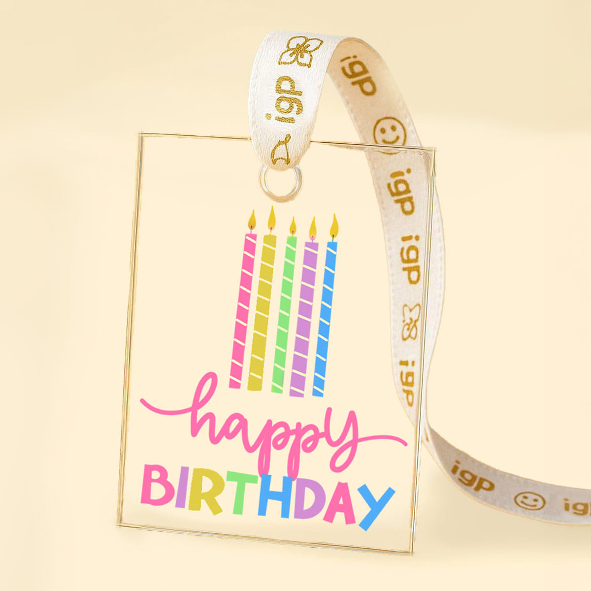 Birthday Acrylic Gift Tag