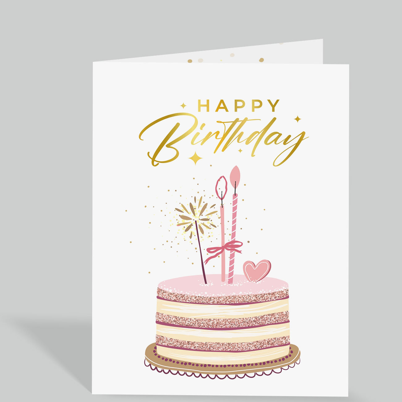 Birthday Glow Gold Foil Card