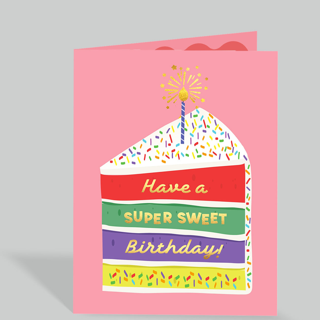 Birthday Sparkles Gold Foil Card