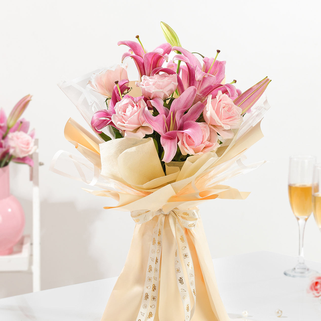 Blush Elegance Bloom Bouquet