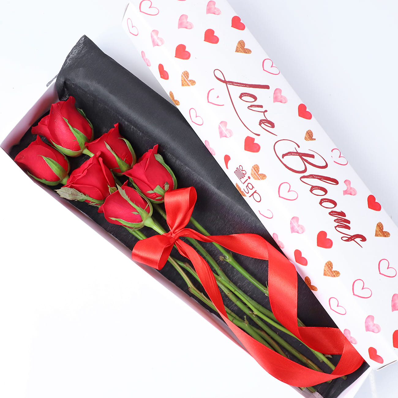 Box Of 6 Romantic Roses