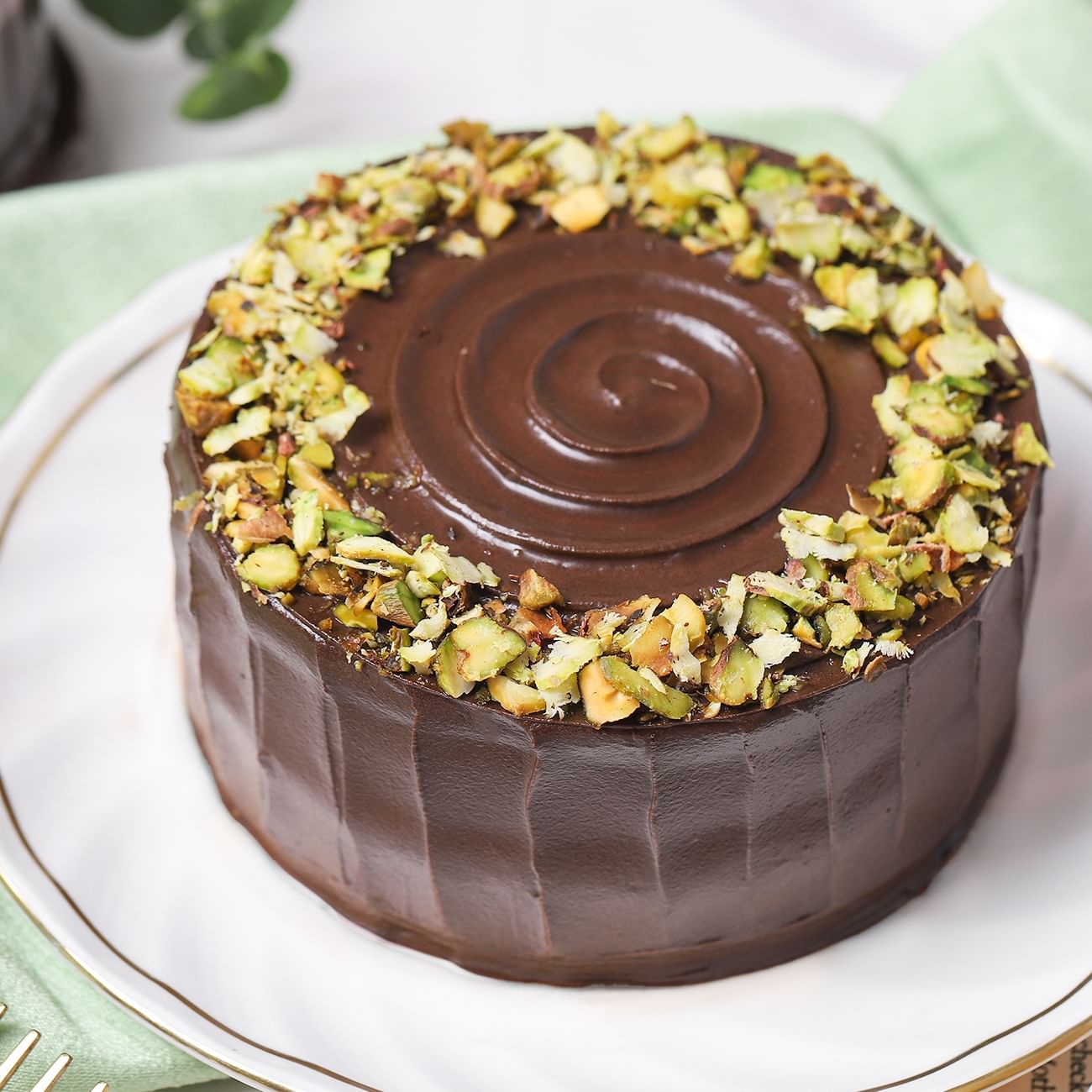 Chocolate Kunafa Delight Cake Mini Cake