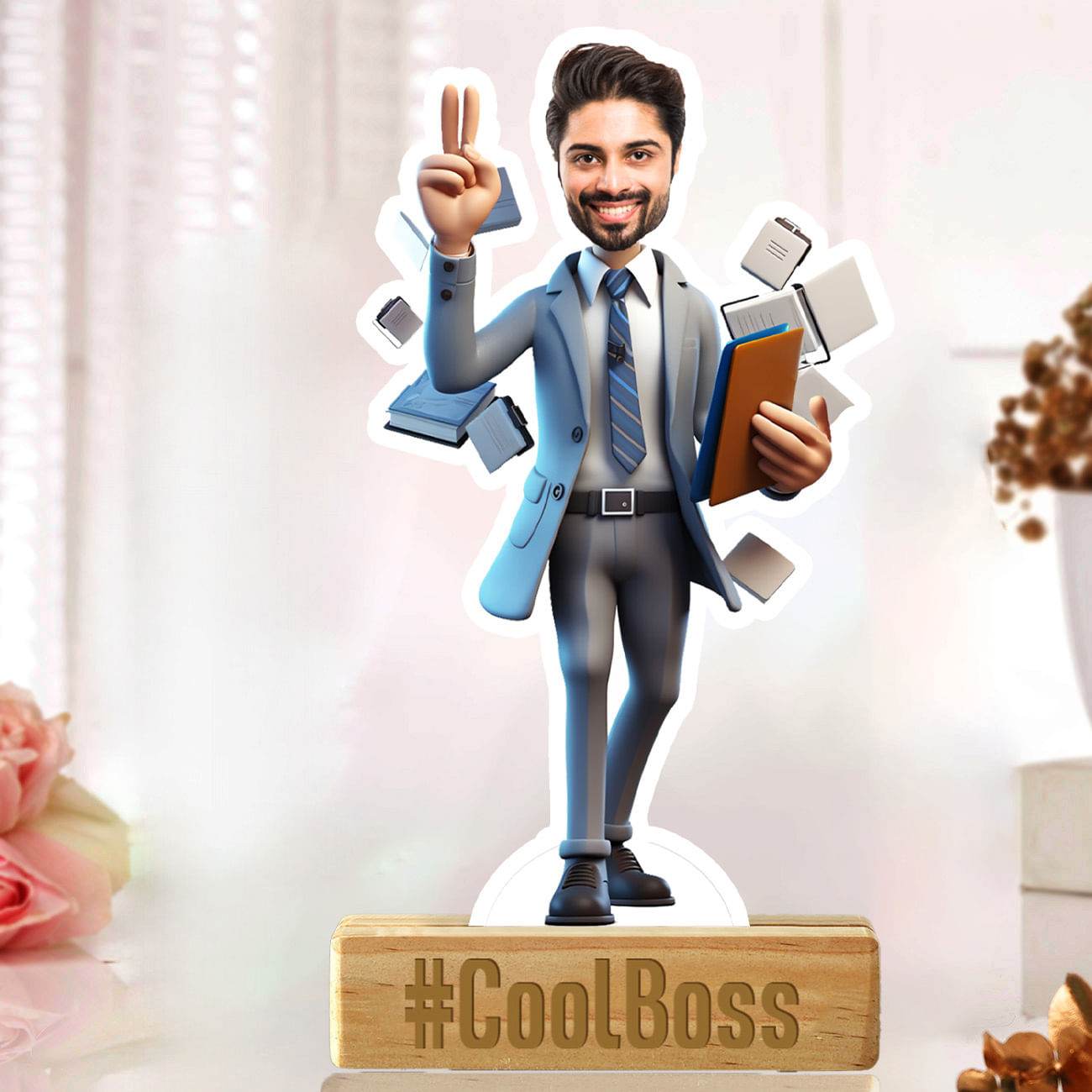 Cool Boss Personalized Caricature