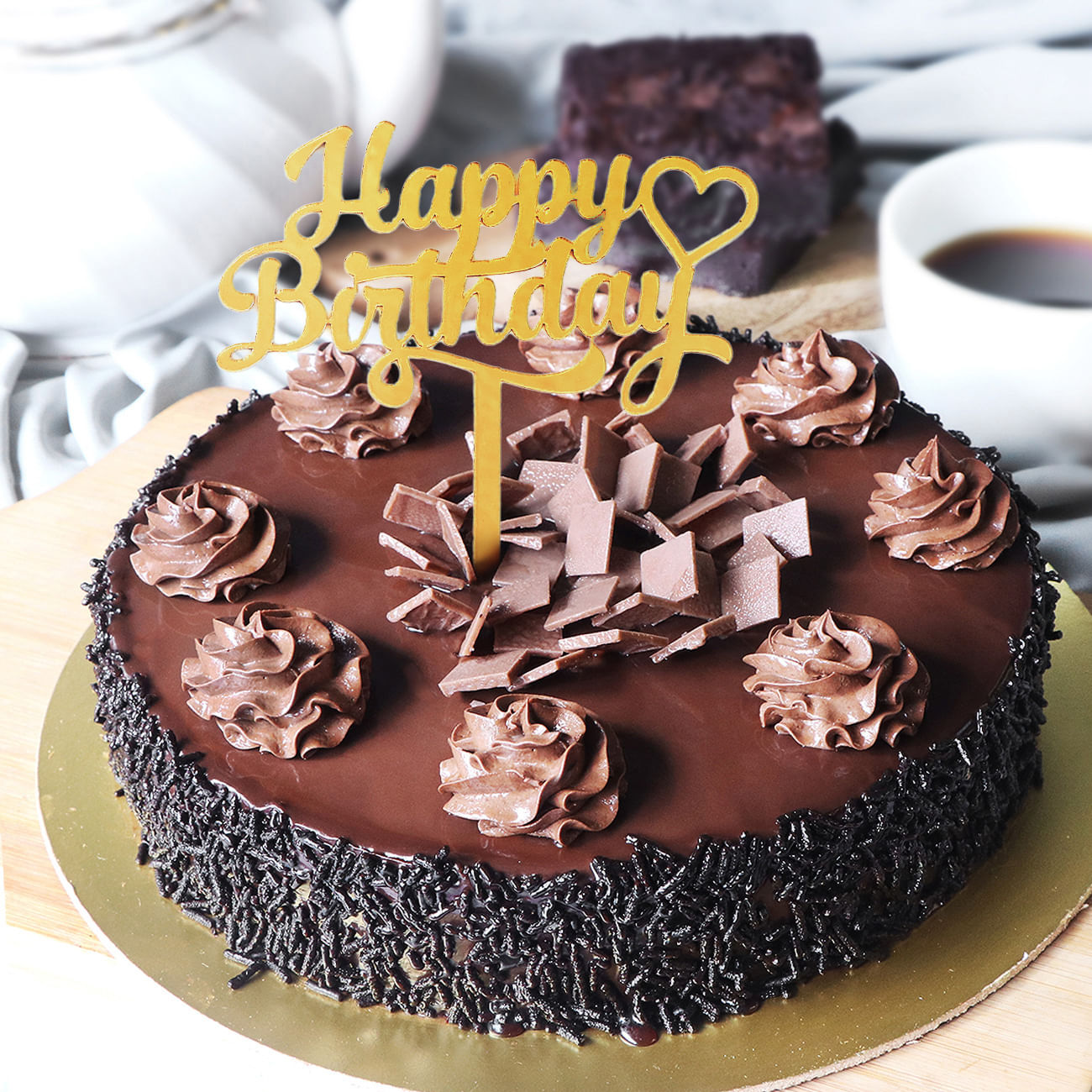 Delectable Chocolate Truffle Birthday Cake (1 Kg)