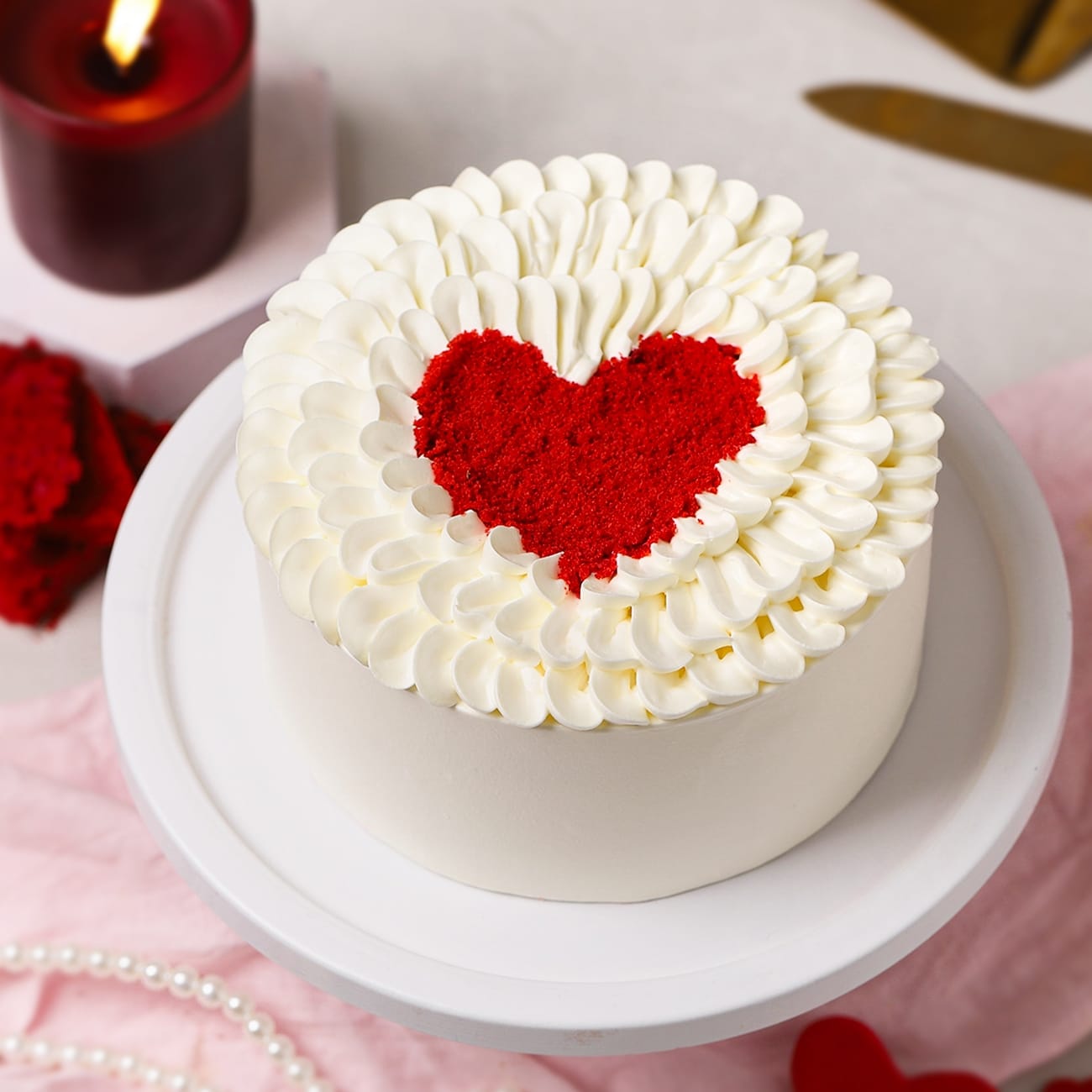 Delicious Heart Red Velvet Cake (300 Gm)