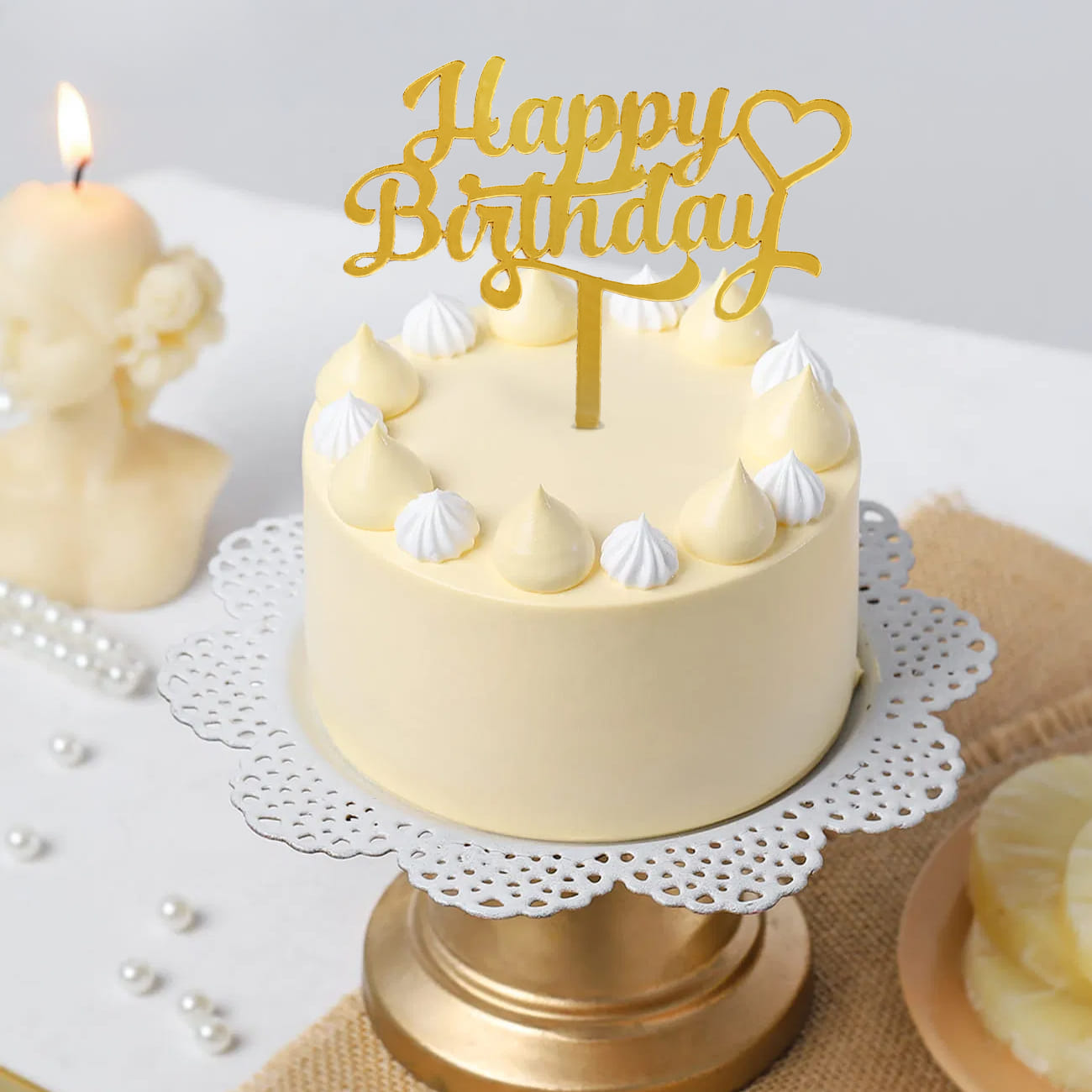 Delicious Pineapple Birthday Cake