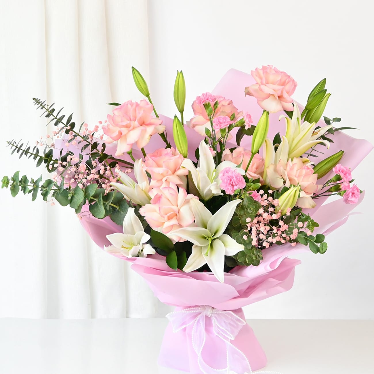 Dreamy Pink And White Bouquet