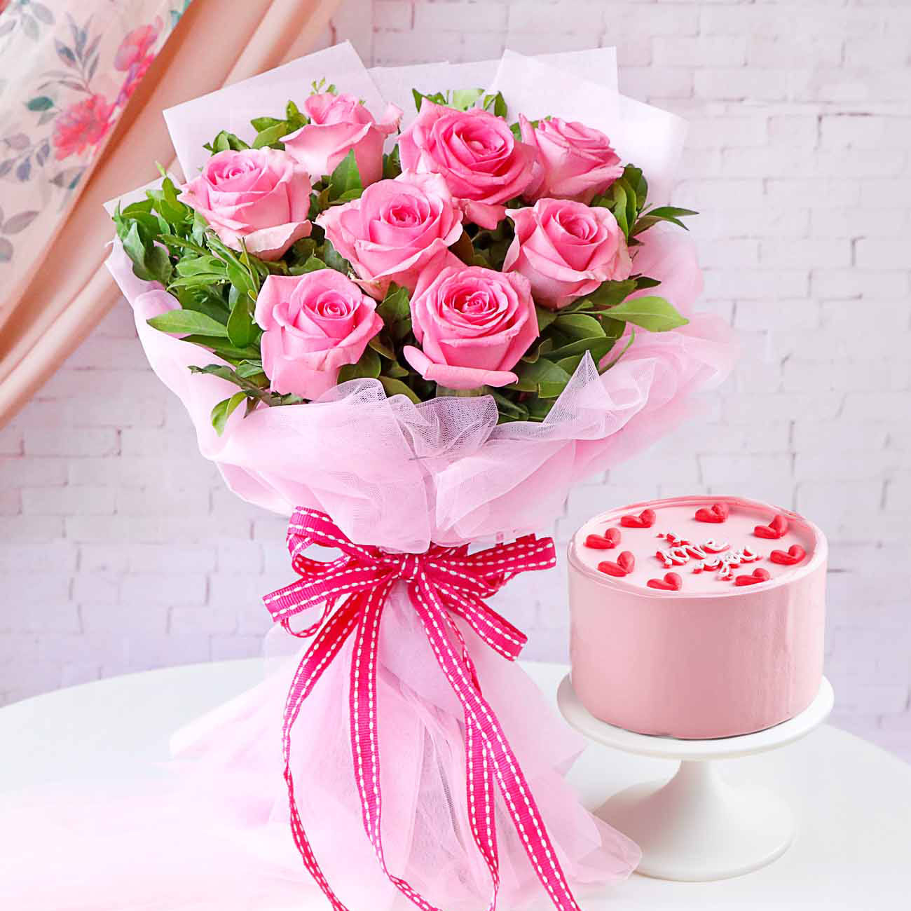 Elegant Blooms And Bento Cake Duo