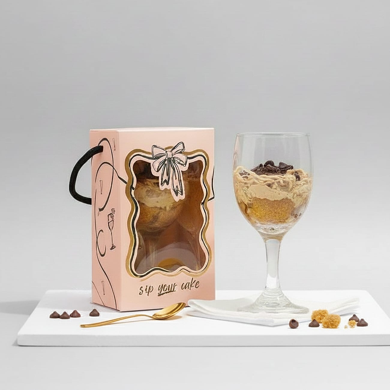 Espresso Velvet Wine Glass Cake