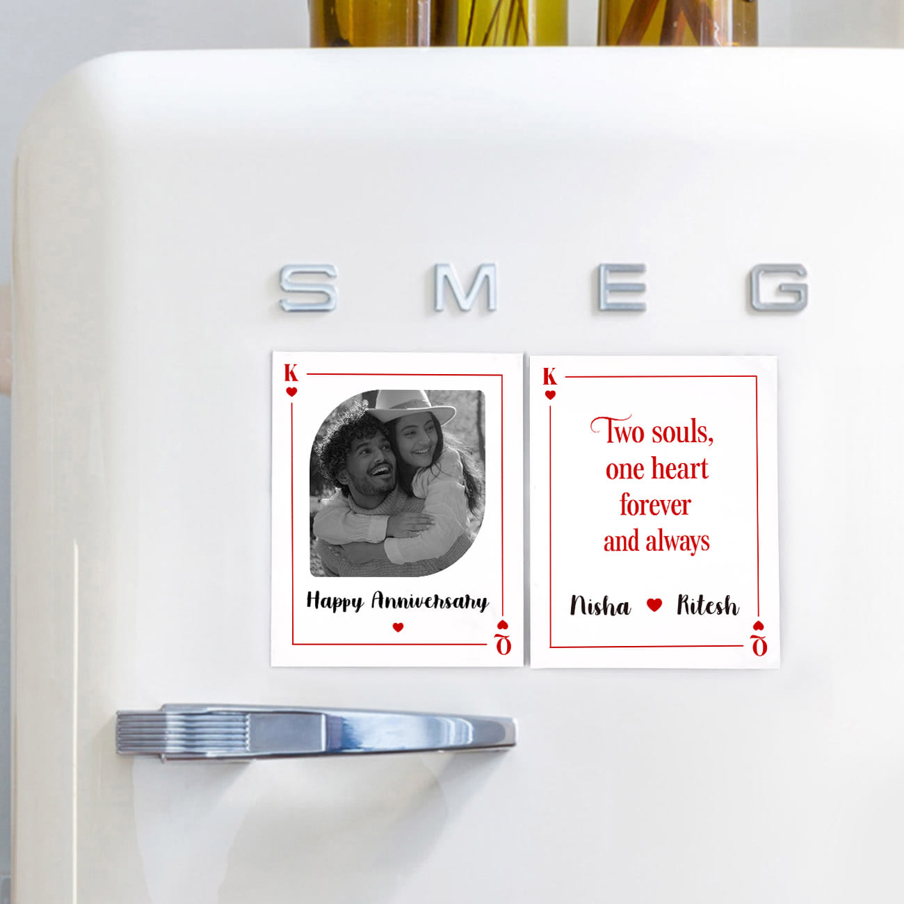 Eternal Bond Personalized Anniversary Fridge Magnets - Set Of 2