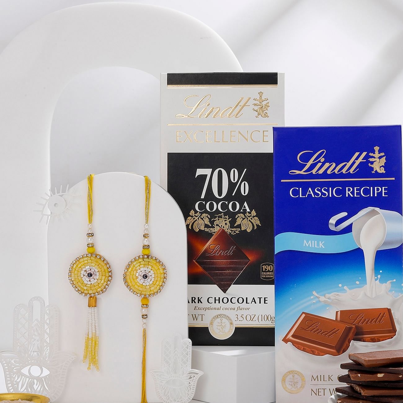 Evil Eye Bhaiya Bhabhi Rakhi With Chocolates