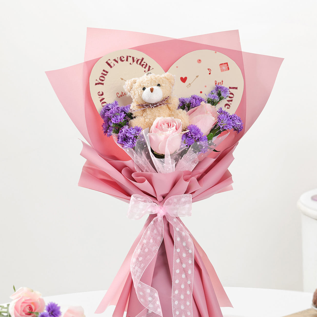 Floral Teddy Bouquet