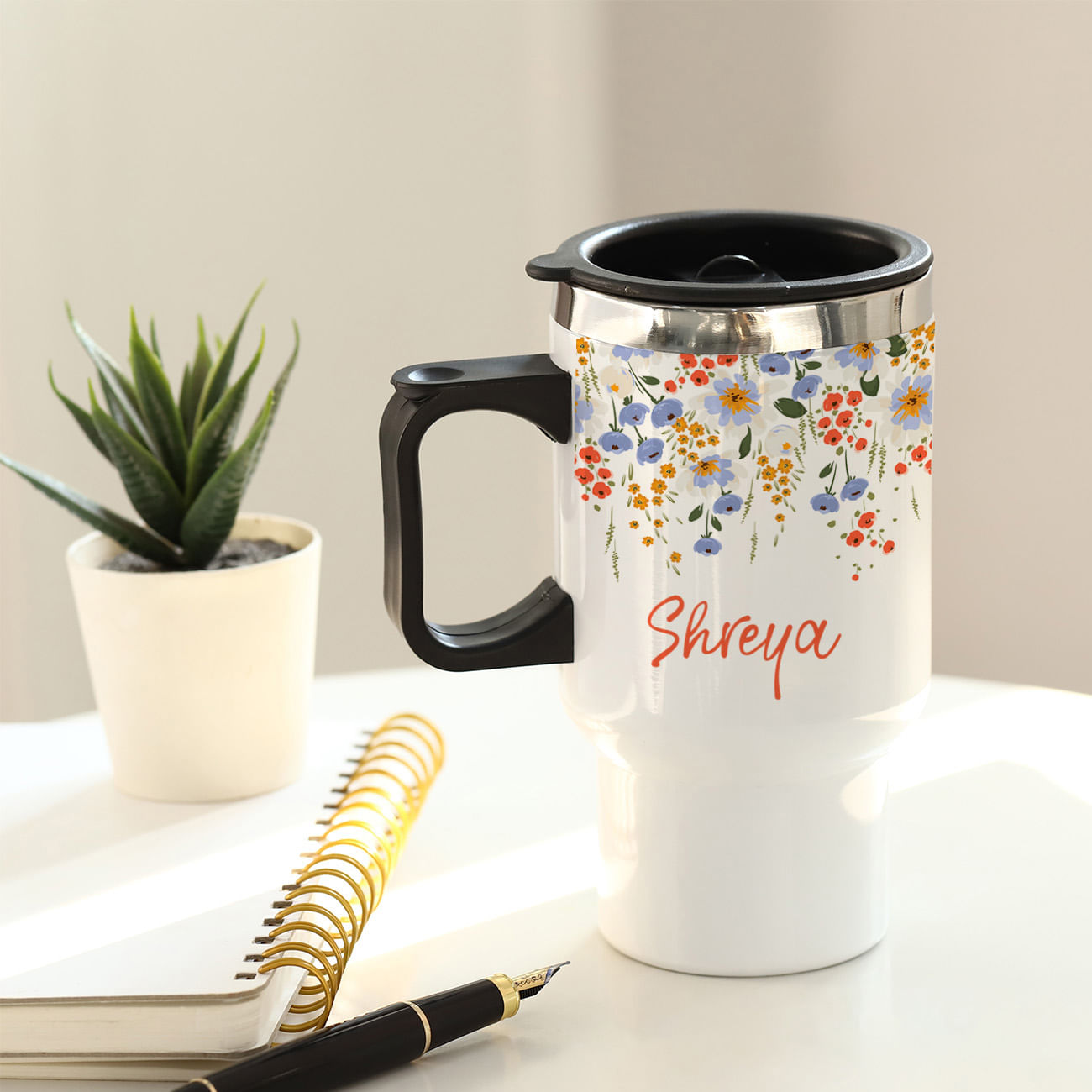 Flower Paradise - Travel Mug - Personalized