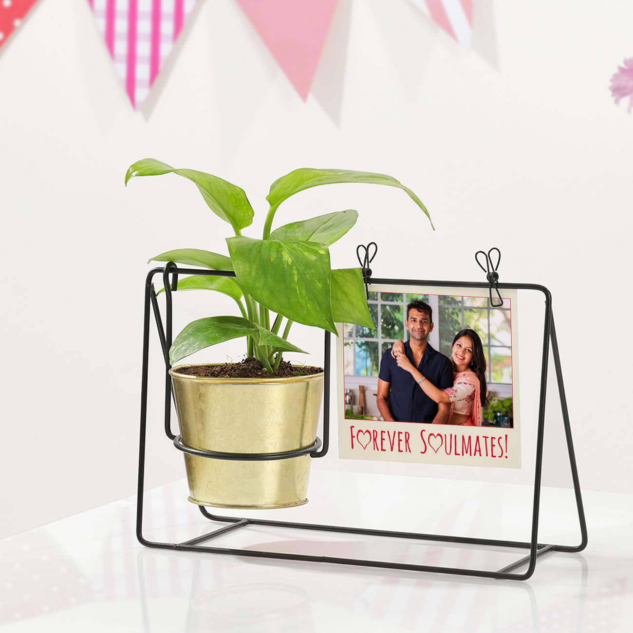 Forever Soulmates Personalized Money Plant Swing Planter