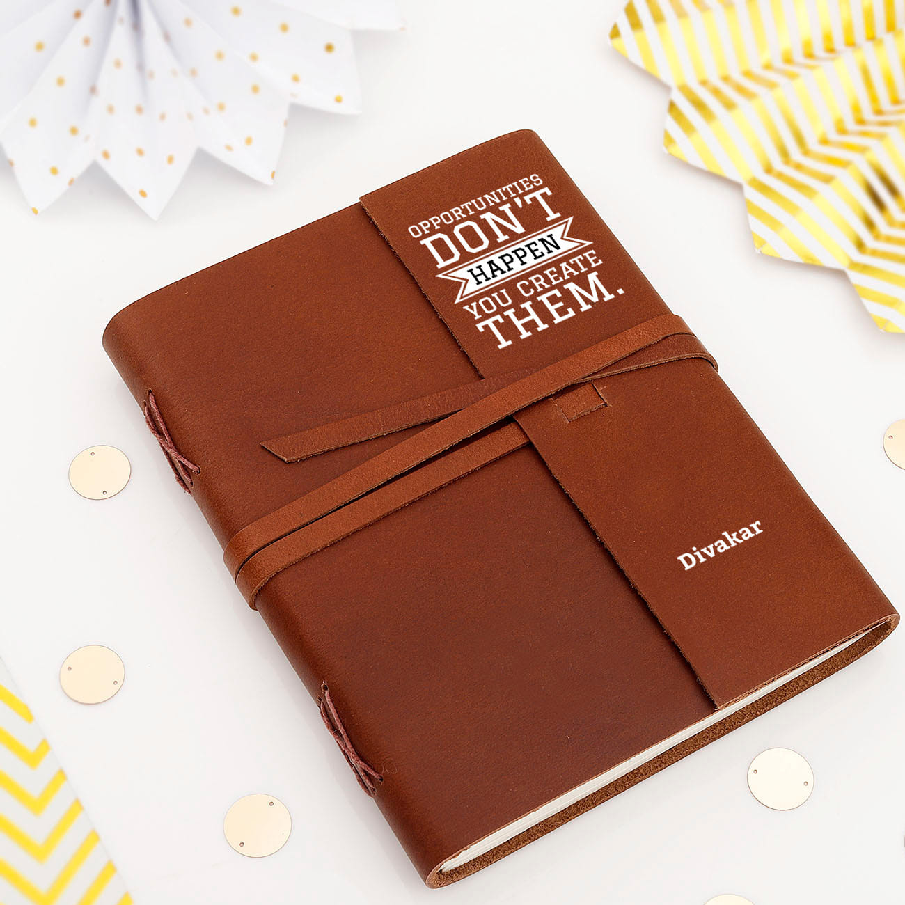 Get Inspired Personalized Leather Diary