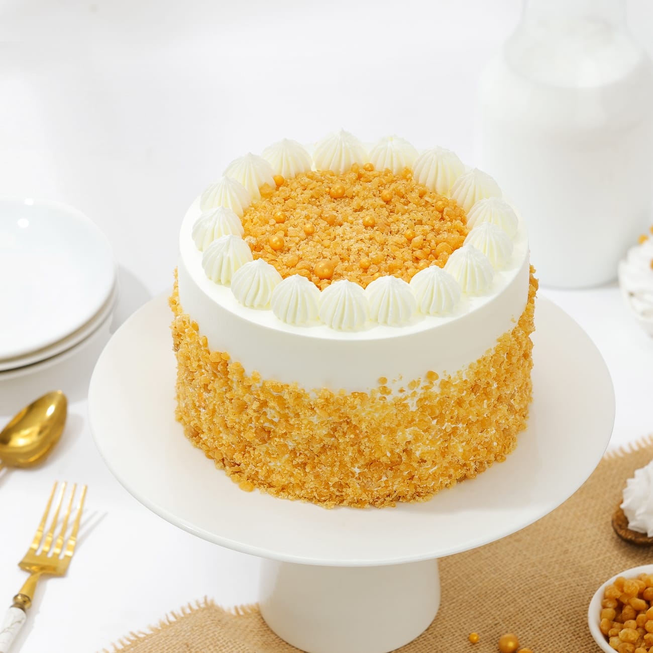 Golden Butterscotch Celebration Cake