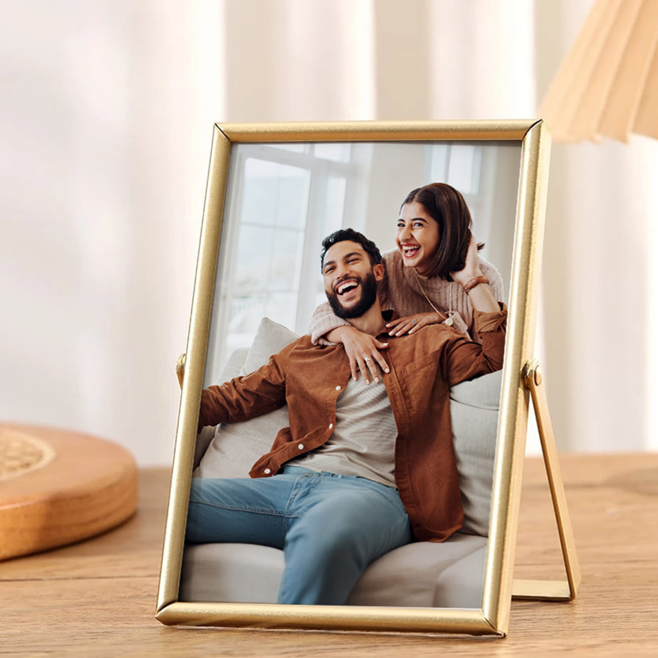 Golden Metal Personalized Photo Frame