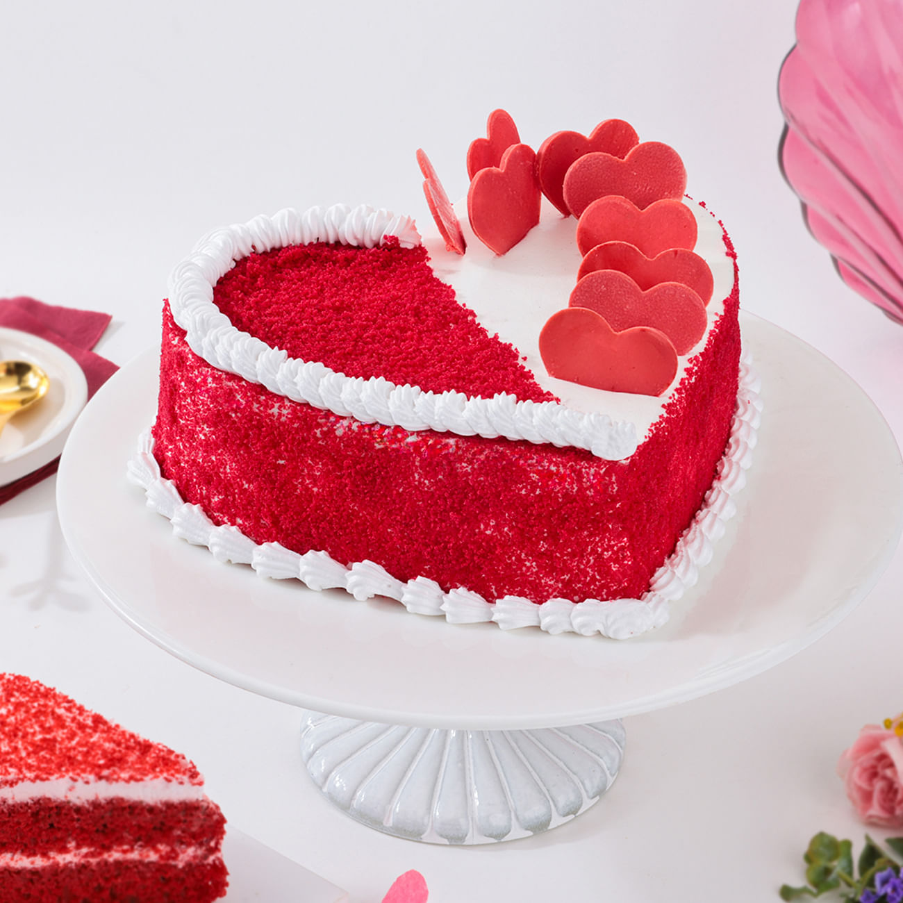 Heart Shaped Red Velvet Cake