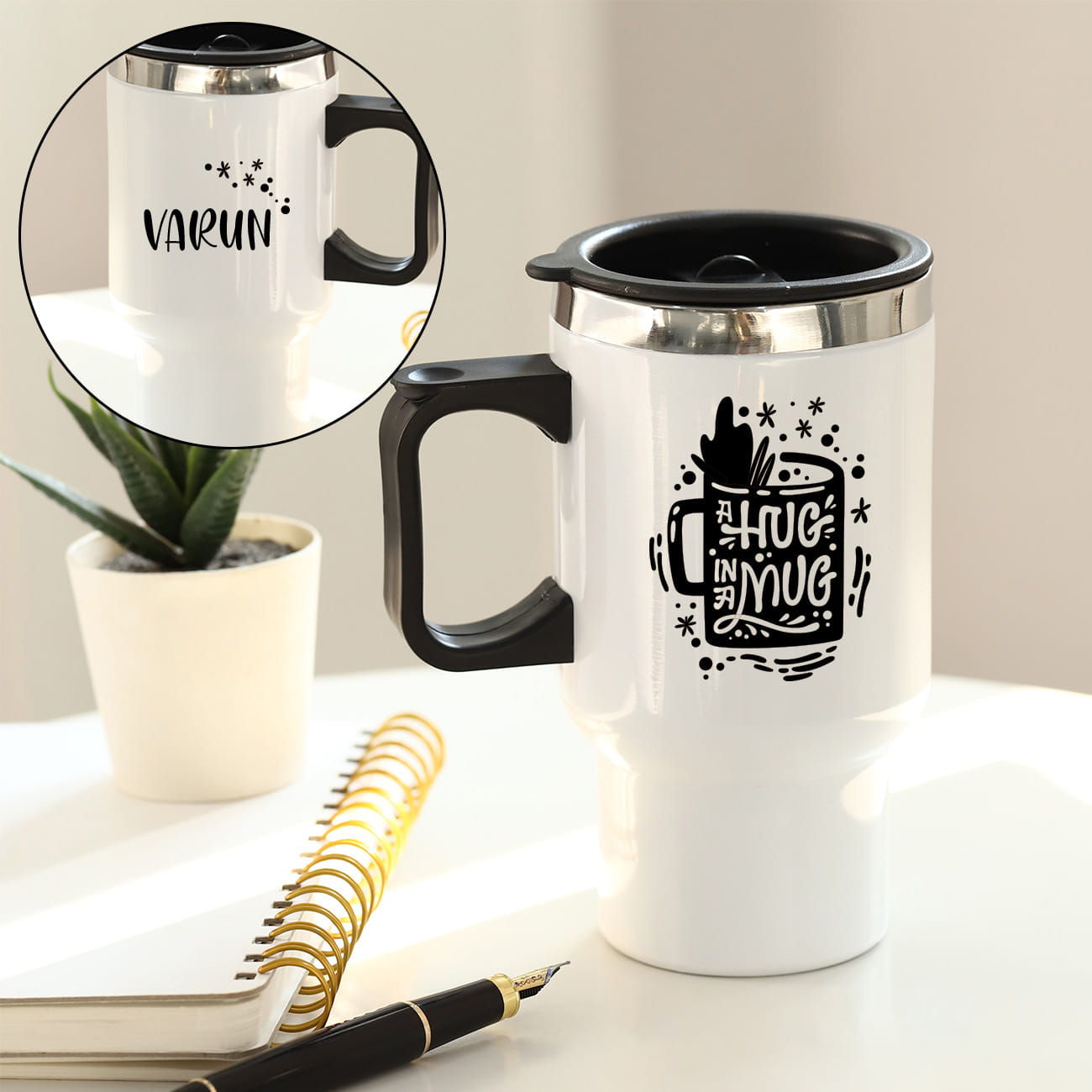 Hug In A Mug Personalized Travel Mug