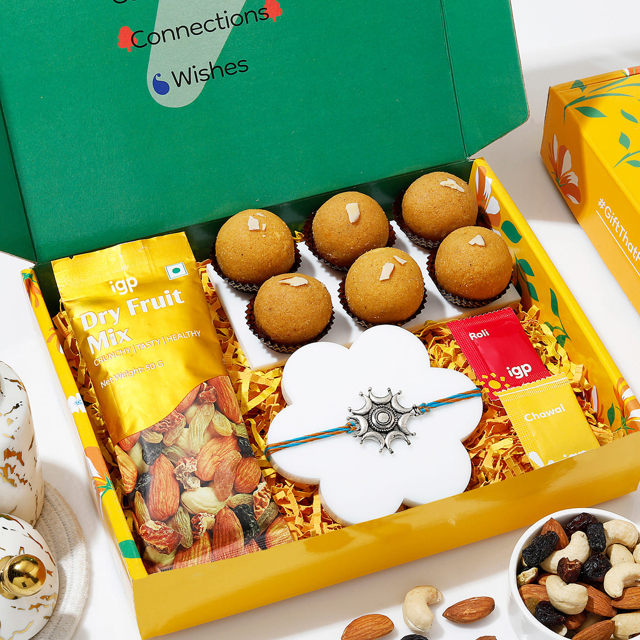IGP Rakhi Hamper with Sweets and Dry Fruits