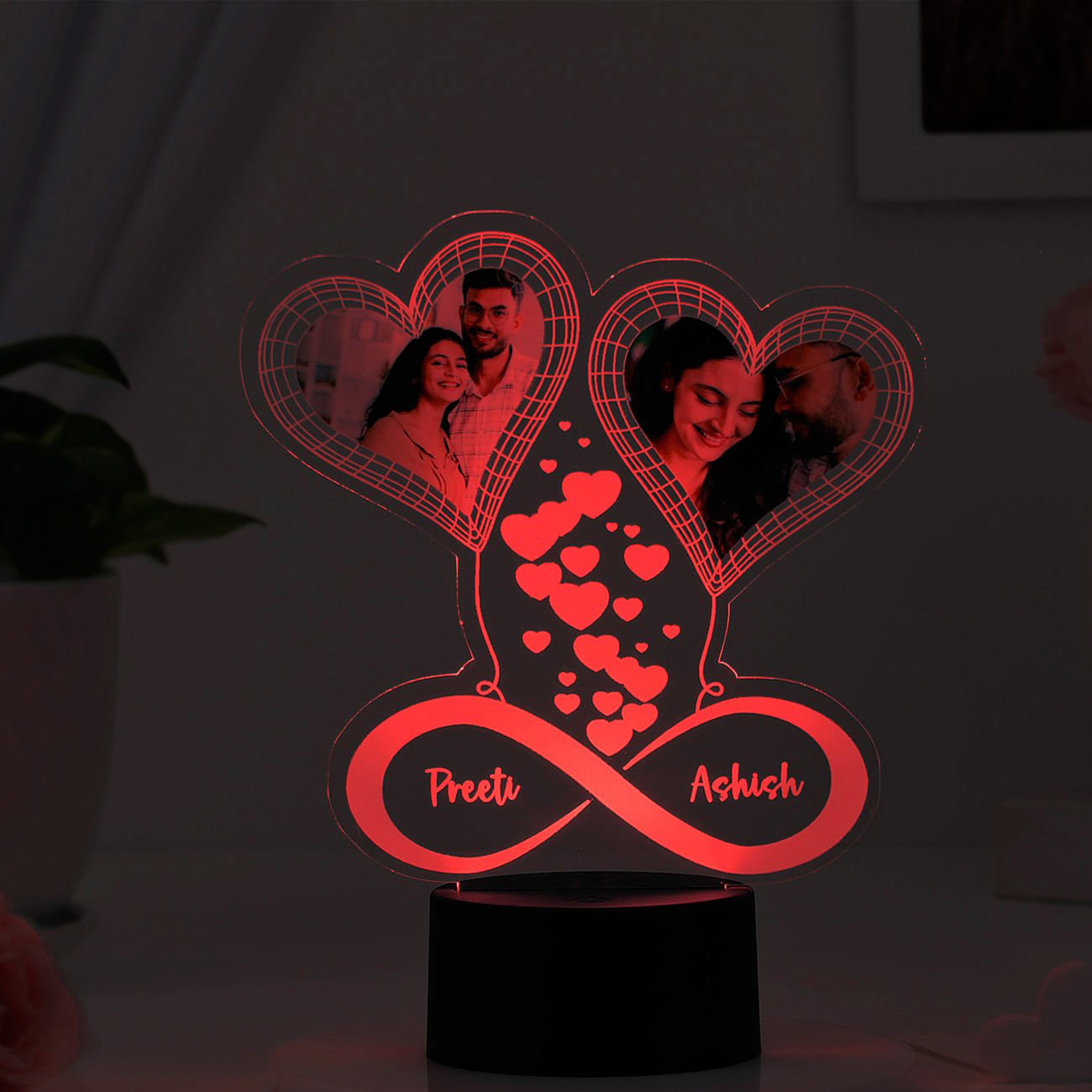 Infinite Love Personalized LED Lamp