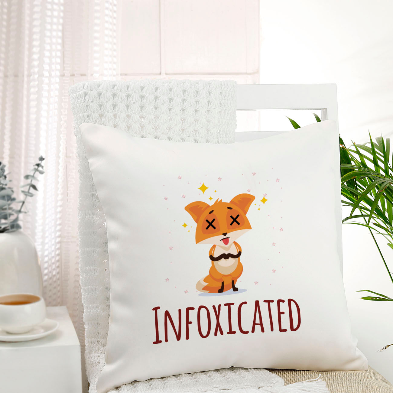 Infoxicated Personalized Cushion