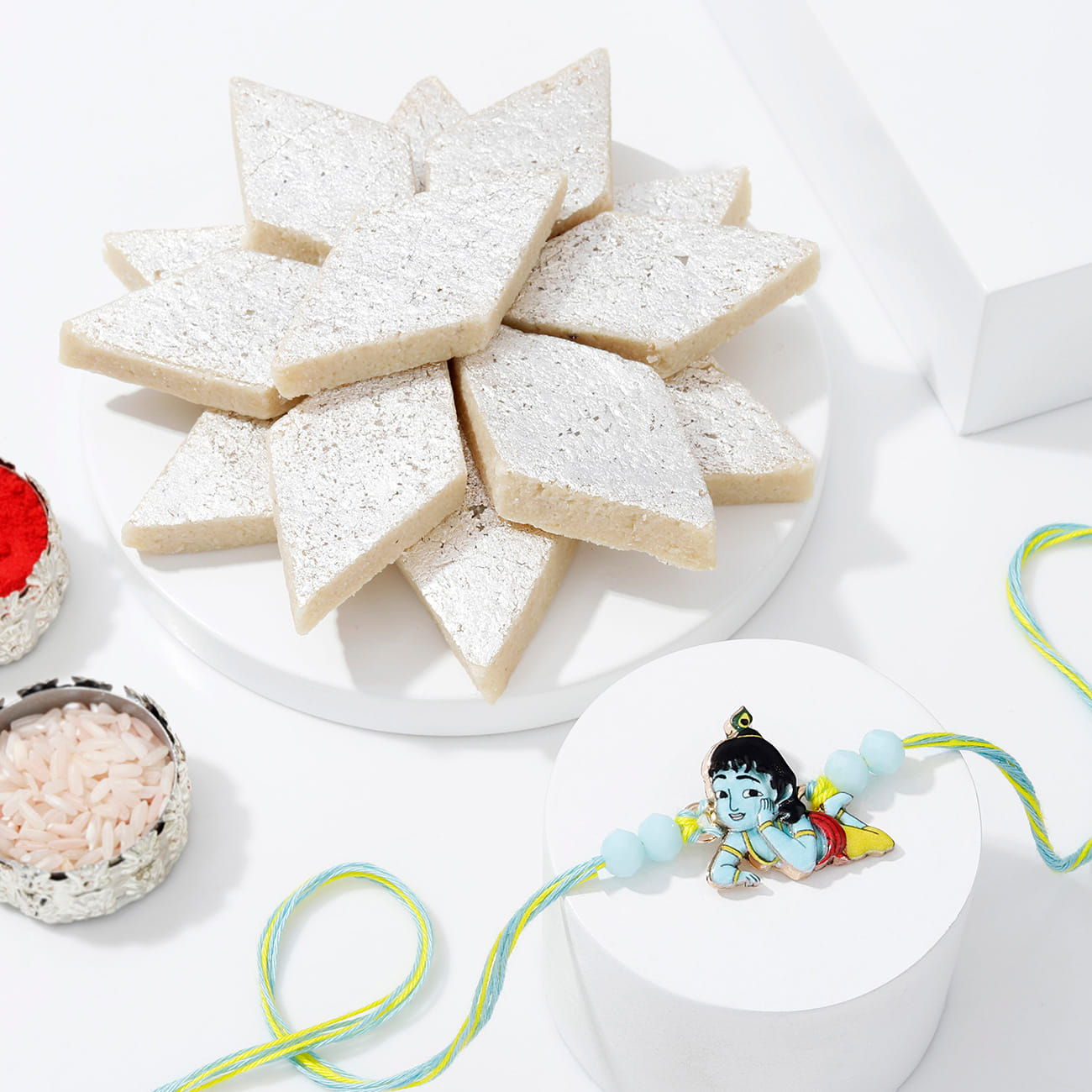 Krishna Rakhi With Kaju Katli