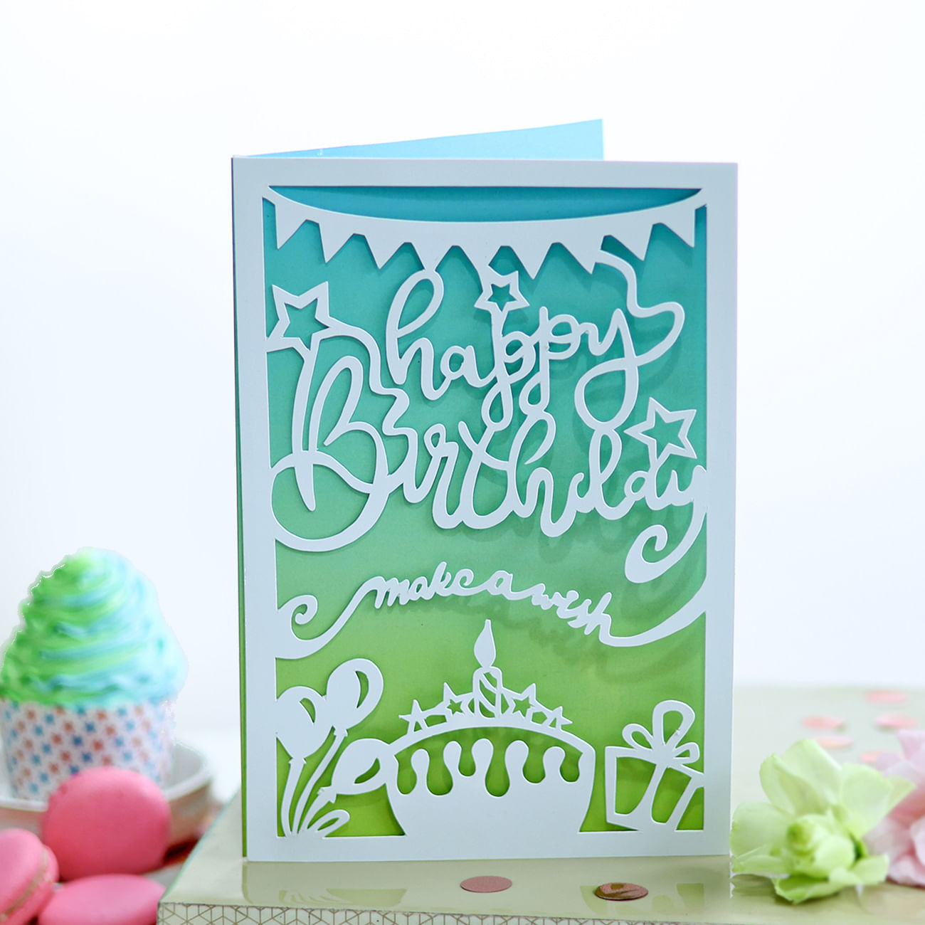Laser-cut Happy Birthday Card