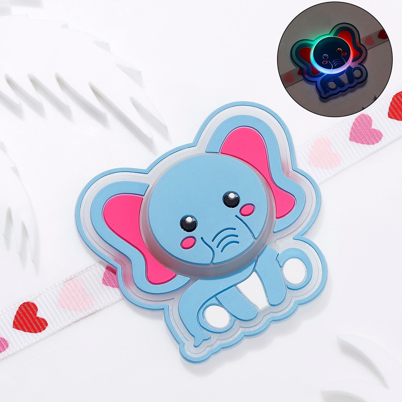 Luminous Elephant LED Rakhi