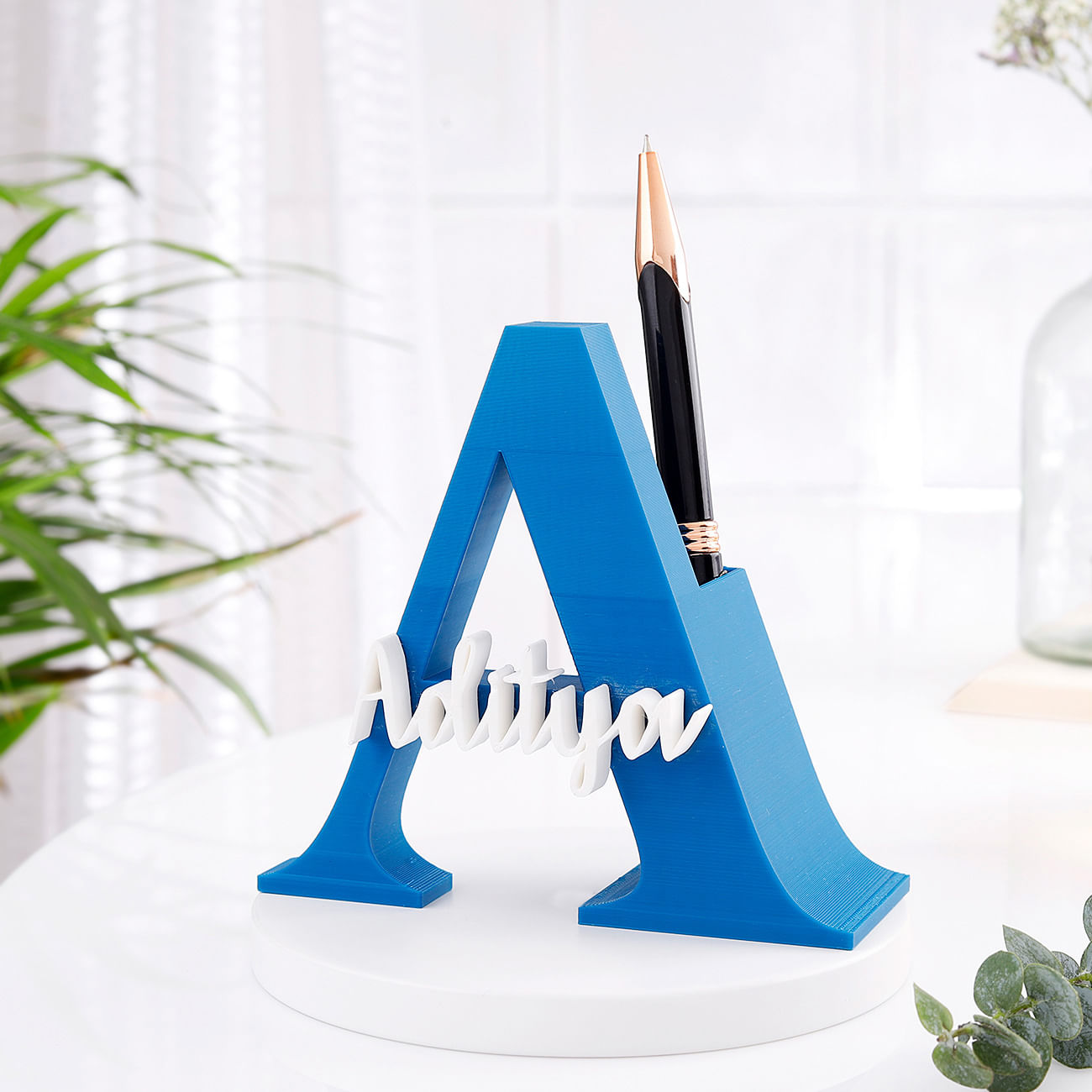 Personalized 3D Name Penstand - Blue