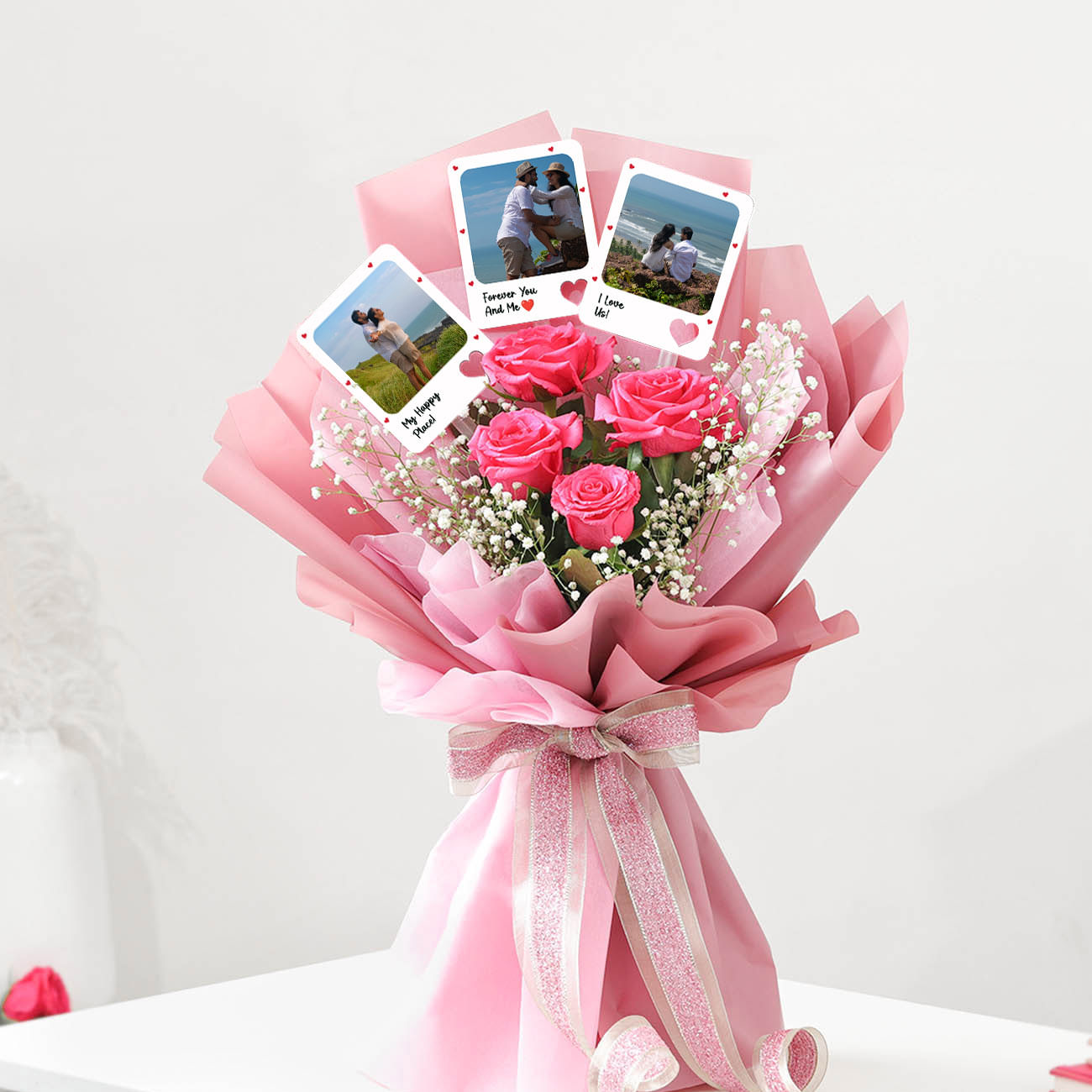 Personalized Couple Magnets And Floral Delights