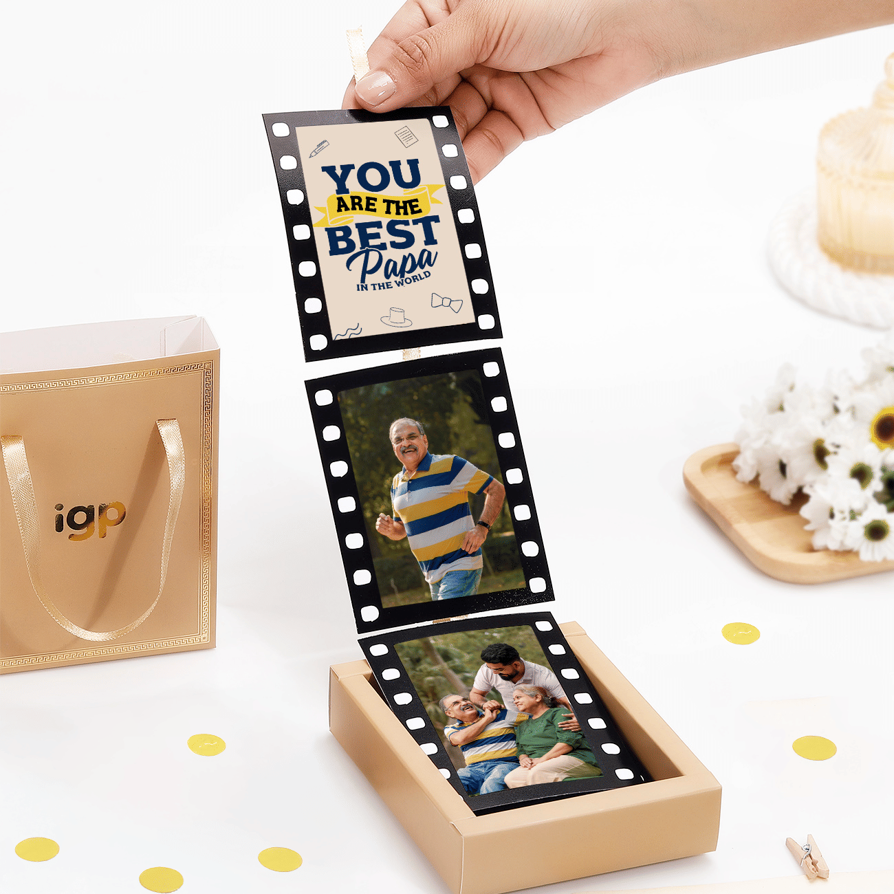Personalized Dad Memory Photo Pop-Up Box