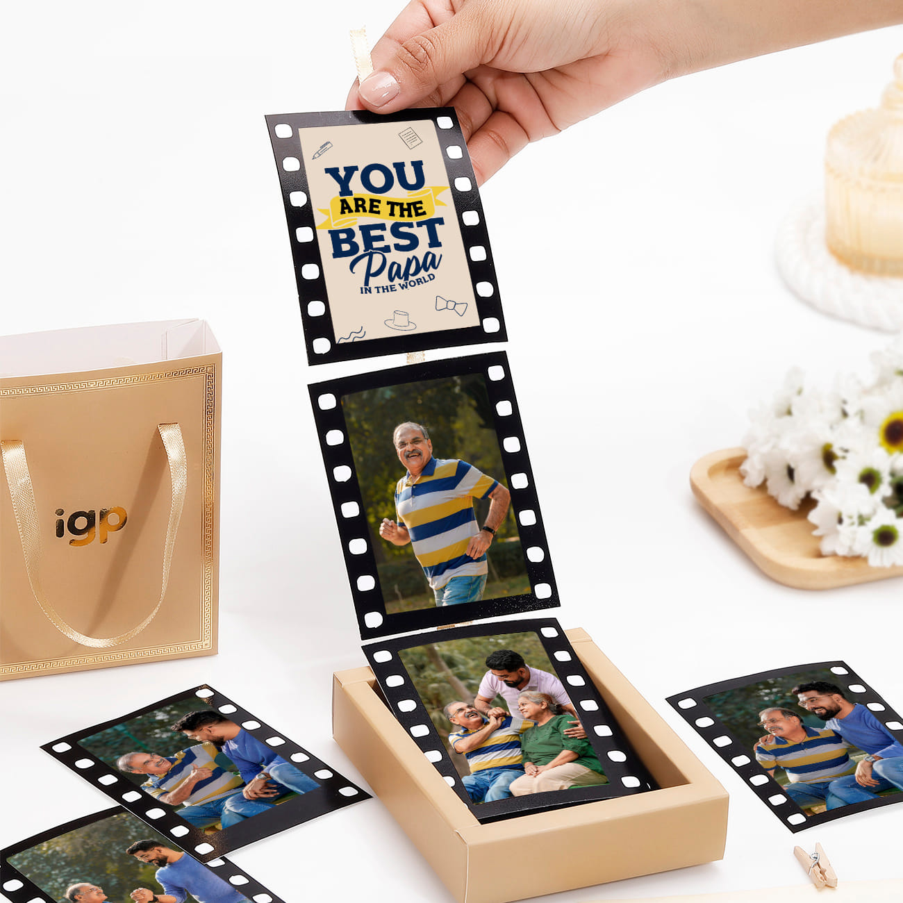 Personalized Father's Day Photo Popup Box